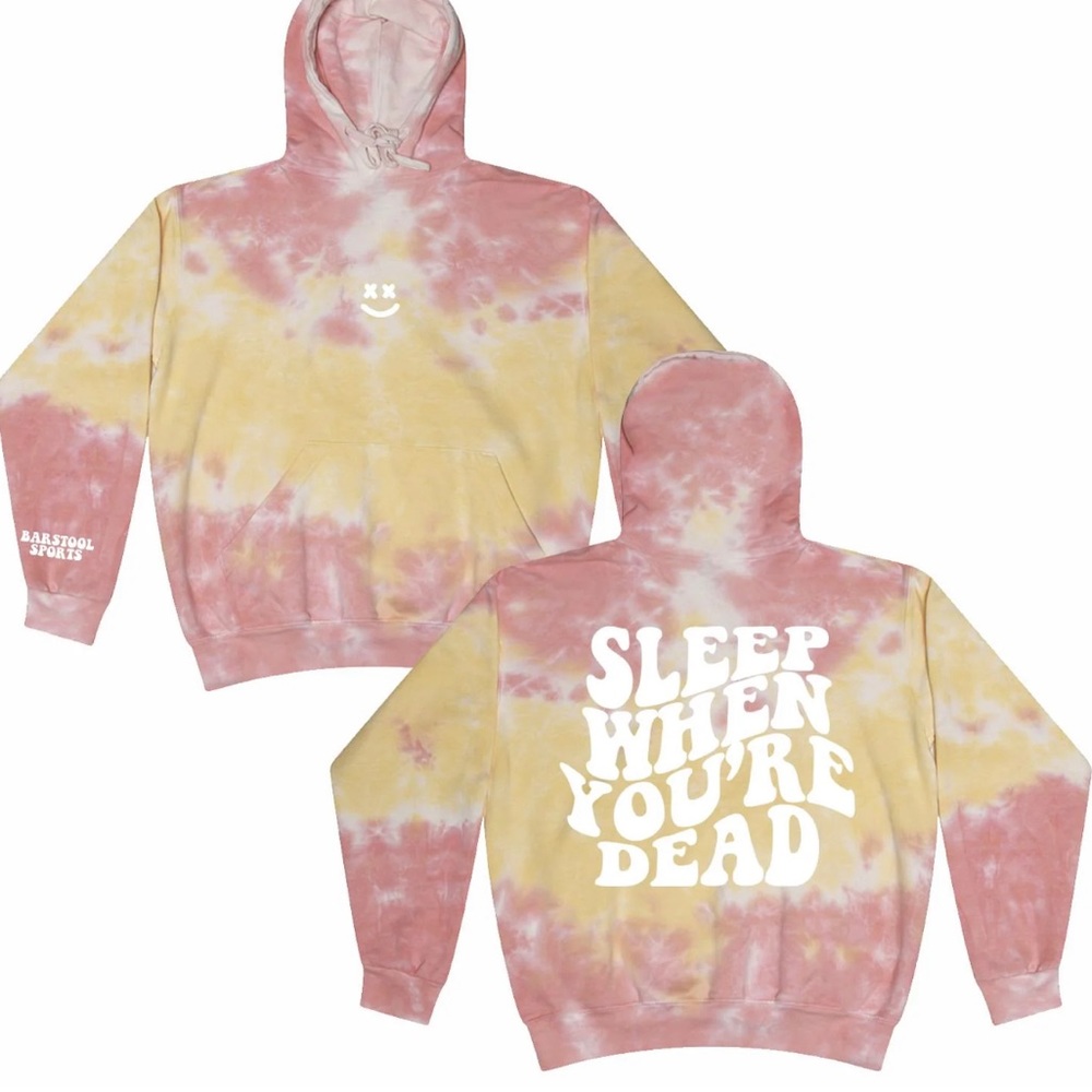 Barstool Sports PlanBri Uncut Sleep When You’re Dead Tie Dye Hoodie